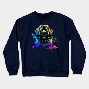 Leonberger Watercolor Painting Art Crewneck Sweatshirt